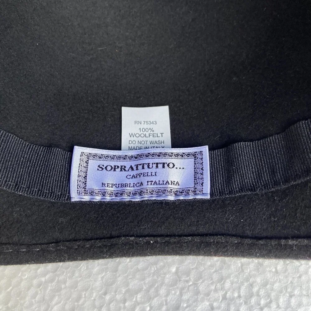 Soprattutto Wool Cloche Hat Dolly Made in Italy 22.5